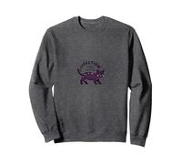 Purrfection Prend de la Pratique de la Motivation du Chat Sweatshirt, Unisexe pour Adultes, Chiné Foncé, L