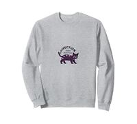 Purrfection Prend de la Pratique de la Motivation du Chat Sweatshirt, Unisexe pour Adultes, Gris Chiné, XXL
