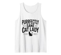 Purrfectly Sane Cat Lady Humour pour Les Amoureux des Chats Débardeur