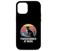 Purrgrammer at Work Cat Coding Coque pour iPhone 12/12 Pro