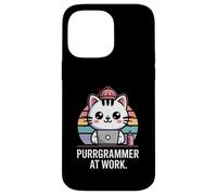 Purrgrammer at Work Cat Coding Coque pour iPhone 14 Pro Max