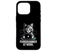 Purrgrammer at Work Cat Coding Coque pour iPhone 16 Pro