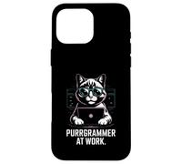 Purrgrammer at Work Cat Coding Coque pour iPhone 16 Pro Max