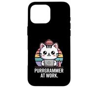Purrgrammer at Work Cat Coding Coque pour iPhone 16 Pro Max