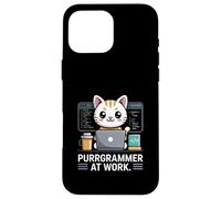 Purrgrammer at Work Cat Coding Coque pour iPhone 16 Pro Max