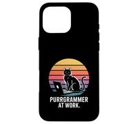 Purrgrammer at Work Cat Coding Coque pour iPhone 16 Pro Max