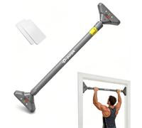 PURRGRIT Barre de traction pour porte sans vis, largeur réglable (74-95 cm), capacité de 200 kg, avec verrouillage à 360° et 2 coussinets en mousse supplémentaires pour une protection ultime du cadre