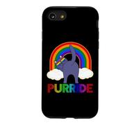 Purride Funny Cat Gay Pride LGBTQ Rainbow Sunglasses Coque pour iPhone SE (2020) / 7/8