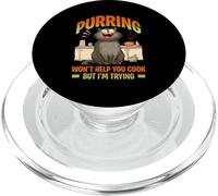 Purring Won't Help You Cook But I'm Trying PopSockets PopGrip pour MagSafe