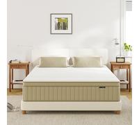 PurrJoys Matelas ferme de 35,6 cm pour grand lit, dans une boîte, matelas hybride en mousse à mémoire de forme avec ressort ensaché individuel pour l'isolation des mouvements et le soulagement de la