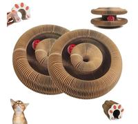 Purrplex Magic Organ, Purrplex Magic Organ Cat Scratching Board with Bell, Interactive Cat Scratcher, Flexible Cats Scratcher, Corrugated Paper, for Cats to Scratch, Play & Rest (2pcs)