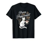 Purrs and Peppermint Tea Abreuvoir à Base de Plantes pour Maman Chat T-Shirt