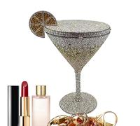 Purs à main en strass, sac à main de bal, sac à cocktails, accessoire élégant en forme de coupe pour les stylistes créatifs pour dames amateurs de mode, élégant événement de soirée spéciale de fête de