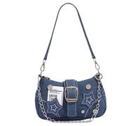 Purs à main Y2K, sac d'épaule Y2K avec décor de chaîne et étoile, toile vintage en toile, sac goth de capacité pour les femmes, les filles, le à main