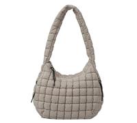 Purse Fashion Tote Top Handle Pleated Clouds Shoulder Dumpling Bag Large Capacity Down Cotton Armpit(Grey)