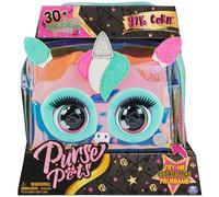 PURSE PETS - LICORNE HOLOGRAPHIQUE - ANIMAL INTERACTIF FORMAT SAC À MAIN - Sac pour Enfant Licorne Qui Cligne Des Yeux - À L'Epaule Ou En Bandoulière - Sons Et Modes De Jeu - Jouet Enfant 4 Ans Et +