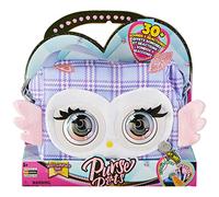 PURSE PETS PRINT PERFECT - CHOUETTE - COMPAGNON INTERACTIF FORMAT SAC A MAIN - Chouette Animal Interactif Motif Ecossais Lila Qui Cligne Des Yeux - Sons et Modes De Jeu - Jouet Enfant 5 Ans et +