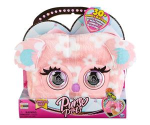 Purse Pets Print Perfect - Koala - Compagnon INTERACTIF Format Sac A Main - Koala Animal Interactif Motif Floral Rose Qui Cligne des Yeux - Sons et Modes De Jeu - Jouet Enfant 5 Ans et +