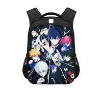 Puruuige Blue Lock Sac à dos d'école pour garçons Isagi Yoichi 3D Imprimé 3D Grande capacité Léger Dessin animé Sac à dos pour enfants, Type 12, 38 x 15 x 28 CM