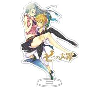 Puruuige Figurine Meliodas, Ban, Diane, Hawk, 16 cm, en acrylique des sept péchés capitaux, double face, support transparent, décoration de bureau