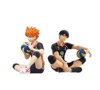 Puruuige Haikyuu Shoyo Hinata Figurine Modèle Prends la balle Pose assise Statue de personnage Anime Figurine d'action Jouets de collection Décorations