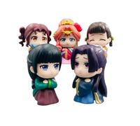 Puruuige Set de 5 Figurines Anime Maomao - Jouets de Collection 9 cm - Jinshi, Xiaolan, Pairin - Modèles Mignons à Collectionner et Décorer