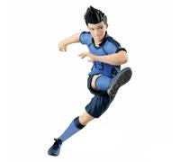 Puruuige Statue de Barou Shouei en Bleu Lock, Figurine Modèle Anime PVC Barou Shouei en Position de Coup de Pied de Football, Sculpture de Caractère Collectible, Décorations