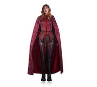 Puruuige Wanda Maximoff Costume de sorcière écarlate pour cosplay Wanda Vision Cape Accessoire de coiffe Tenue d'Halloween, Sorcière écarlate., 3XL