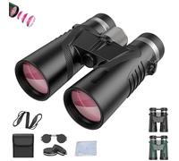 Puruxe Binoculars for Adults High Powered, Puruxe 10×42 HD Binoculars, Premium Optical Clarity, HD Image Stabilization, FMC Multi-Layer Purple Coating, for Bird Cruise & Travel (Black)