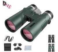 Puruxe Binoculars for Adults High Powered, Puruxe 10×42 HD Binoculars, Premium Optical Clarity, HD Image Stabilization, FMC Multi-Layer Purple Coating, for Bird Cruise & Travel (Green)