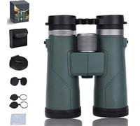 Puruxe Binoculars for Adults High Powered, Puruxe 10×42 HD Binoculars, with BAK4 Prism Glass, IPX7 Waterproof, High-Powered Magnification for Birdwatching/Hiking/Cruise (Green)