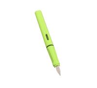 PURYN 1 stylo plume en plastique violet mat avec pointe EF/F givrée fluorescente verte pour papeterie, fournitures scolaires et de bureau (02, pointe F)