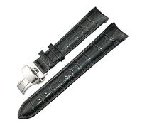 PURYN Bracelet de montre en cuir de vachette pour Tissot 1853 T035.207 T035 Noir Blanc Violet Rouge Outils inclus 18 mm, Golden buckle, Agate