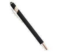 PURYN Lot de 200 stylos à bille en métal pour écran tactile - Pour bureau, école, publicité - Logo personnalisé - Gravure laser - Noir (rose)