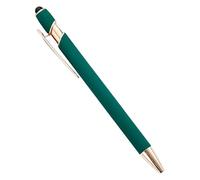 PURYN Lot de 200 stylos à bille en métal pour écran tactile - Pour bureau, école, publicité - Logo personnalisé - Gravure au laser - Vert foncé (rose)