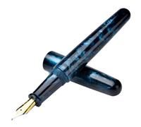 PURYN Stylo plume en résine acrylique bleu noir grande taille EF/F/M beau stylo à encre cadeau de luxe pour bureau, école d'affaires (EF 0,38 mm)
