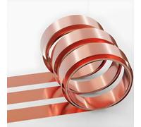 Purzen Bande en Cuivre T2, Cuivre Rouge Haute Conductivité pour Mise à Terre Électrique, Distribution d'Énergie, Busbar et Applications de Transmission d'Énergie,1mm*60mm*1000mm