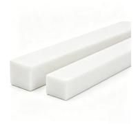 Purzen Barre Plate en Plastique ABS Blanche, Stock rectangulaire 500 mm × 15 mm, léger et Durable pour Projet de Montage de châssis robotique, prototypage CNC DIY et Support,6mm