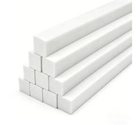 Purzen Barre Plate rectangulaire en Plastique ABS Blanc, Bande de 500 mm × 30 mm, Surface Lisse, précision pour usinage CNC, Bricolage, robotique, Fabrication structurelle, prototypage,10mm