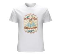 PUSFRZO T-shirt Anthony Bourdain No Reservations Us Desert Chef Rip Best Tv Show, blanc, S