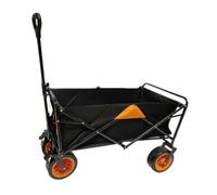 push a cart， Chariot de camping portable for aventures hors route, avec grandes roues for un transport et un rangement faciles.(Black)