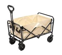 push a cart， Chariot de plage portable d'extérieur avec table de camping installée et petite remorque tirée à la main for les touristes en camping pique-nique.(W)