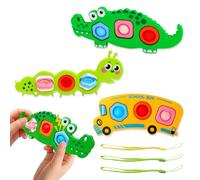 Push and Pop Bubble Sensory Fidget Toy, 3 Pcs Jouets Sensoriels à Presser, Jouet Anti Stress et Anti Autisme, Cadeau d'anniversaire Cadeaux de Fête pour Enfants et Adult