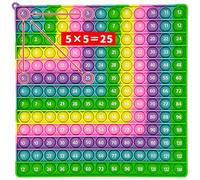 Push and Pop Bubble Sensory Fidget Toy, Jouets Anti-Stress, Push Bubbles Jouet Push and Pop, Pop Up Jouet Anti Stress Squeeze, Jouets Éducatifs de Multiplication et d'addition pour Enfants et Adultes