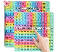 Push and Pop Bubble Sensory Fidget Toy, Multiplication Pop It Jouet Anti-Stress, Pop Up Jouet Anti Stress Squeeze Toys, 2 in 1 Jouets Éducatifs de Multiplication et d'addition pour Enfants et Adultes