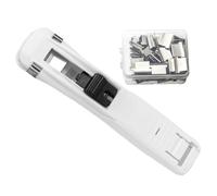 Push Binder Clip Stapler | Small Paper Binding Clamp Dispenser | Push Clip Dispenser - for Home School Classroom Desktop Paper Document Documents Bills Files Books
