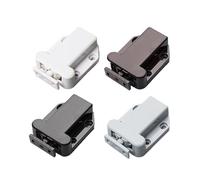 Push Bounce Lot de 10 dispositifs autobloquants pour porte d'armoire à feu avec ventouse invisible en plastique Blanc