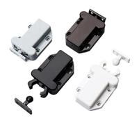 Push Bounce Lot de 10 dispositifs de verrouillage automatique pour porte d'armoire, type presse autobloquante, sans poignée invisible (gris)