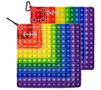 Push Bubbles 24*24cm Jouet 2 in 1 Fidget Toys Table de Multiplication | Poppers Silicone Anti Stress Enfant Jouets,Educatifs Maths Jouets Éducatifs Multiplication D'Addition