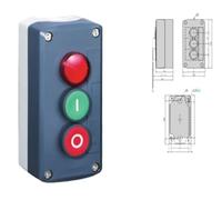 Push button switch station SAL(LA68H)-D363B light with red integral LED 1flush green 1flush red NWPNLXEA(DC24V)